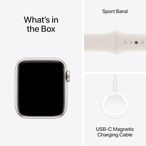 Apple Watch SE (GPS, 40mm) - Starlight Aluminum Case & Sport Band - Image 6
