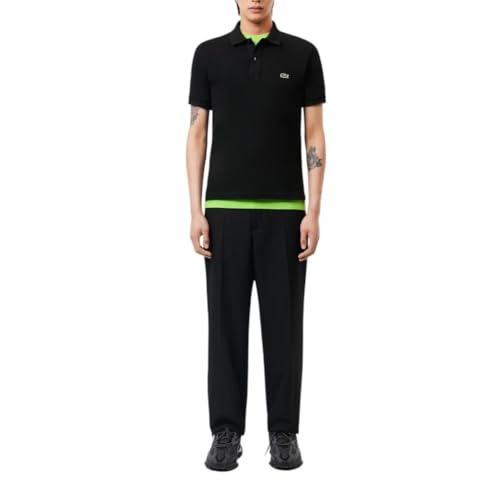 Lacoste Men's Slim Fit L12.12 Short Sleeve Pique Polo - Black, Medium - Image 4
