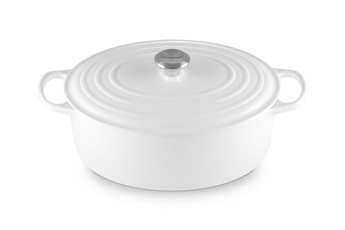 Le Creuset 8 qt. Enameled Cast Iron Oval Dutch Oven - White