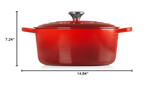 Le Creuset 7.25 qt. Cast Iron Dutch Oven - Cerise - Image 9