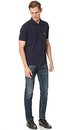 Lacoste Men's Classic Navy Polo Shirt, Size Small - Image 4