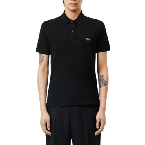 Lacoste Men's Slim Fit L12.12 Short Sleeve Pique Polo - Black, Medium