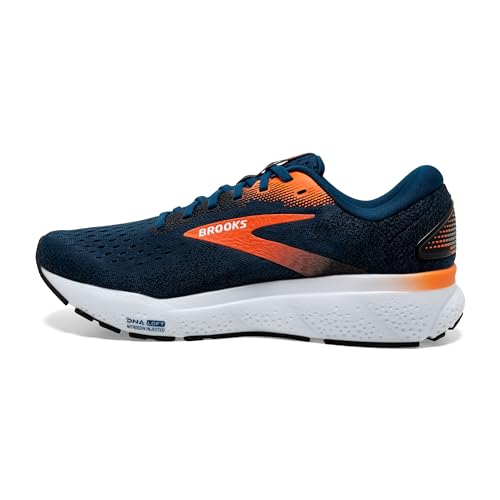 Brooks Men’s Ghost 16 Neutral Running Shoe - Blue/Black/Nasturtium, Size 12.5 - Image 5