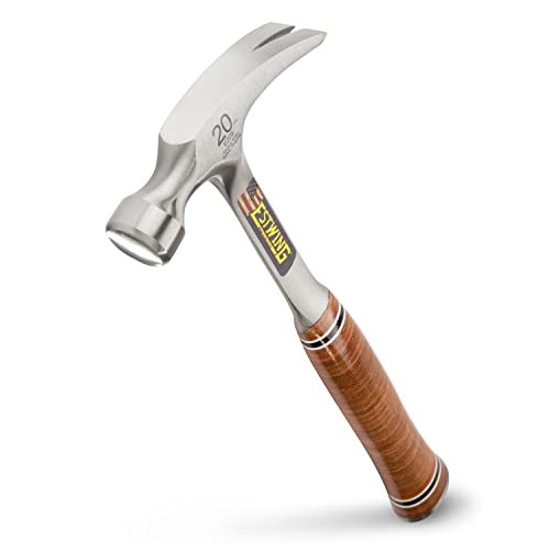 Estwing 20 oz Straight Rip Claw Hammer with Genuine Leather Grip