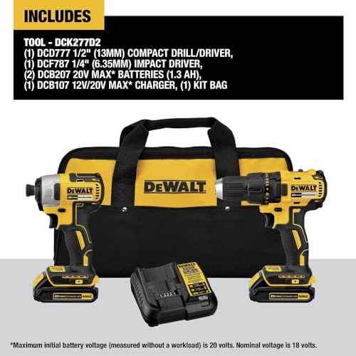 DEWALT 20V MAX Cordless Drill & Impact Driver Combo Kit - Image 3
