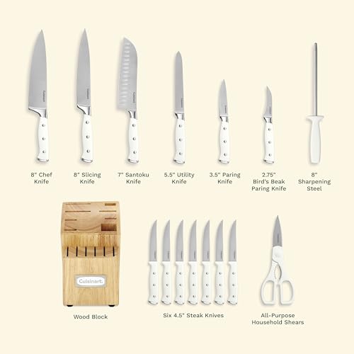 Cuisinart 15-Piece High-Carbon Steel Knife Set with Block - Image 5