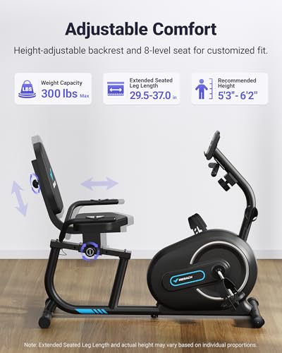 MERACH Recumbent Exercise Bike - Smart Connectivity & Comfortable Design - Image 4