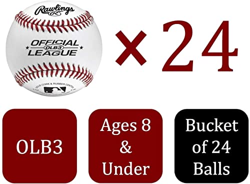 Rawlings Official League Practice Baseballs Bucket (24 Count) - Image 2