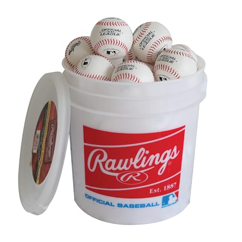 Rawlings Official League Practice Baseballs Bucket (24 Count)