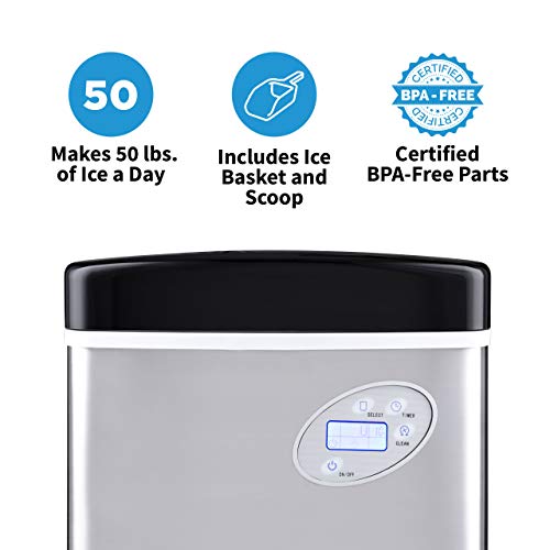 NewAir Portable Ice Maker - 50 lb., 3 Ice Sizes, Self-Cleaning - Image 5