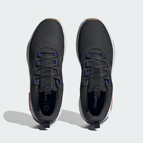 adidas Men's Racer TR23 Sneaker, Carbon/Black/Team Royal Blue, Size 10 - Image 4