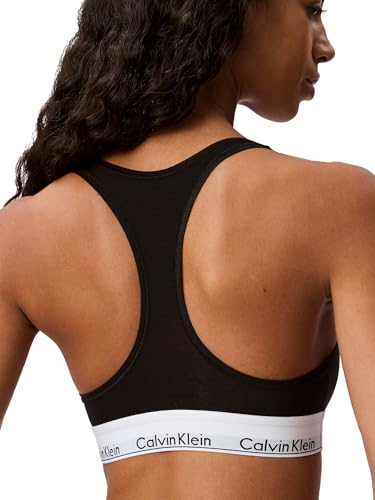 Calvin Klein Modern Cotton Unlined Wireless Bralette - Black, Small - Image 5