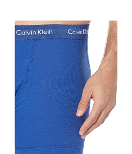 Calvin Klein Men's Classic 5-Pack Boxer Briefs - Soft Comfort in Vibrant Blues - Image 4