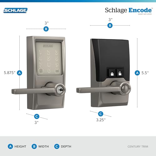 Schlage Encode WiFi Latitude Lever Smart Lock - Keyless Entry - Image 3