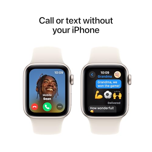 Apple Watch SE (GPS, 40mm) - Starlight Aluminum Case & Sport Band - Image 4
