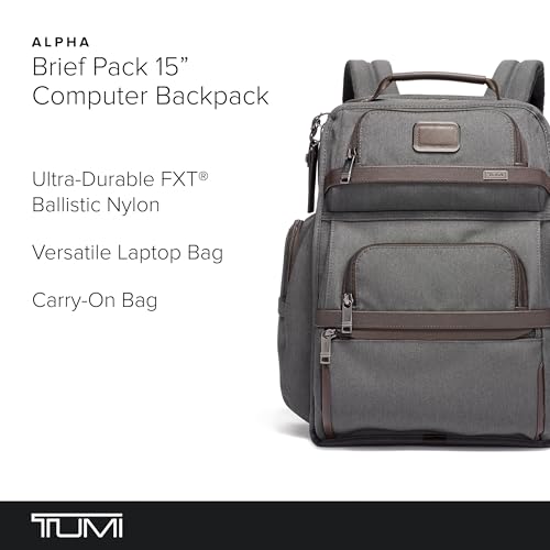TUMI Alpha Brief Pack - 15" Laptop Backpack in Anthracite - Image 5