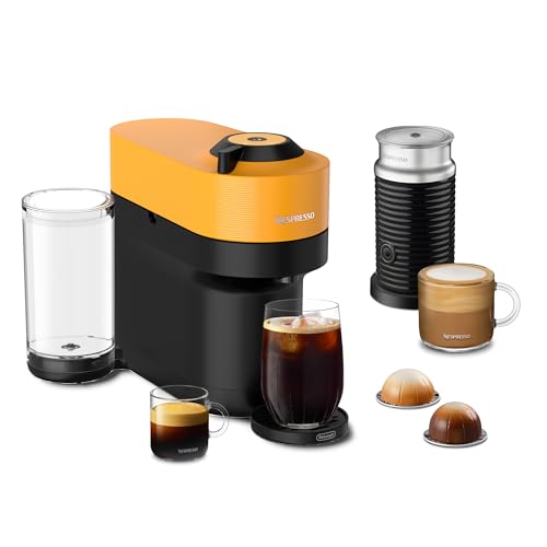 Nespresso Vertuo Pop+ with Aeroccino, Mango Yellow