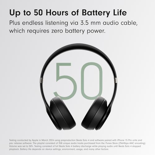 Beats Solo 4 - Wireless Bluetooth On-Ear Headphones, Matte Black - Image 4