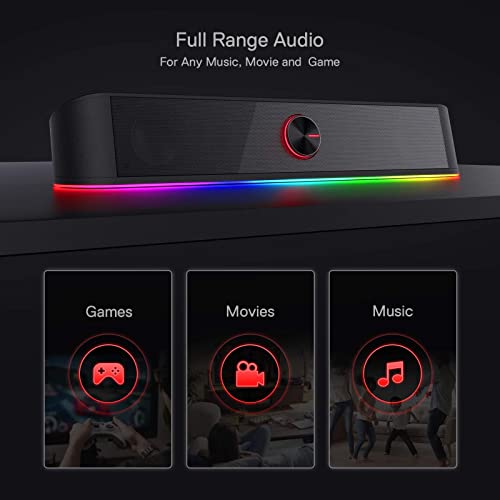 Redragon GS560 RGB Desktop Soundbar - 2.0 Channel Speaker - Image 3