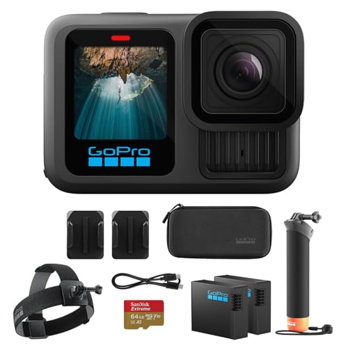 GoPro Hero13 Black 27MP Waterproof Action Camera - Complete Accessory Bundle