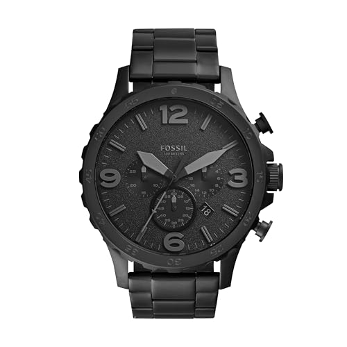 Fossil Men's Black Nate Chronograph Watch