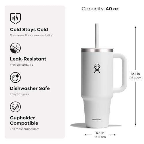 Hydro Flask 40 Oz Insulated Travel Tumbler - Black - Image 2