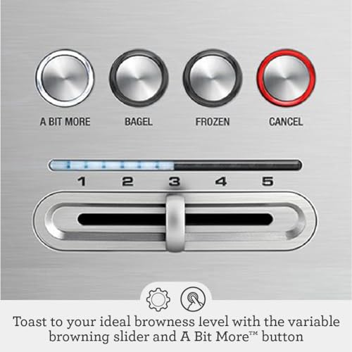 Breville Bit More Toaster 2 Slice BTA70XL, Brushed Stainless Steel - Image 3