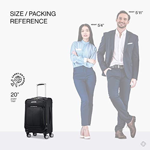 Samsonite Solyte DLX 20-Inch Carry-On Spinner Luggage in Midnight Black - Image 2
