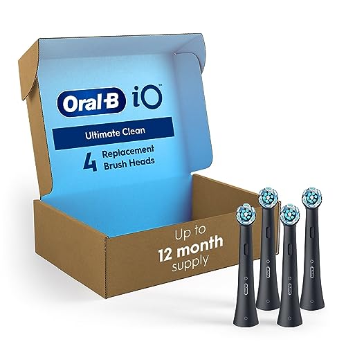 Oral-B iO Ultimate Clean Replacement Brush Heads - 4 Pack, Black