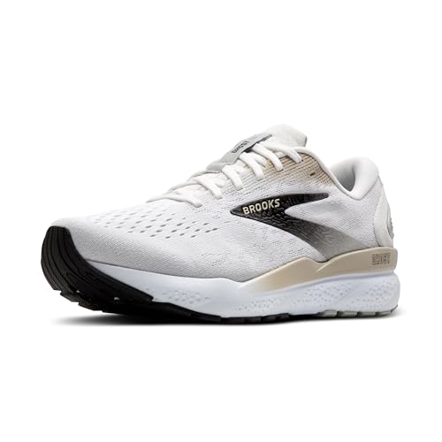 Brooks Men's Ghost 16 Neutral Running Shoe - White/Cream/Pink - Size 11.5 Medium