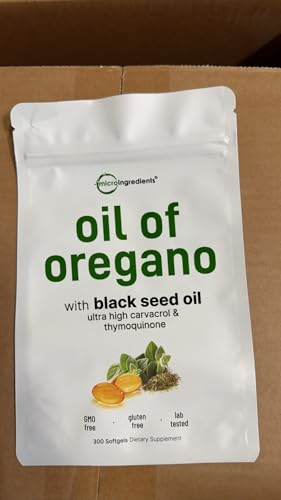 Micro Ingredients Oil of Oregano & Black Seed Oil, 300 Softgels - Image 6