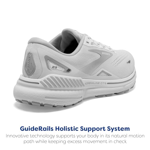Brooks Women’s Adrenaline GTS 23 Running Shoe - White/Oyster/Silver - Image 3
