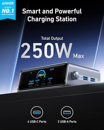 Anker Prime Charger, 250W GaN USB C Charging Station - Image 2