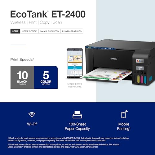 Epson EcoTank ET-2400 Wireless Color All-in-One Printer - Image 4
