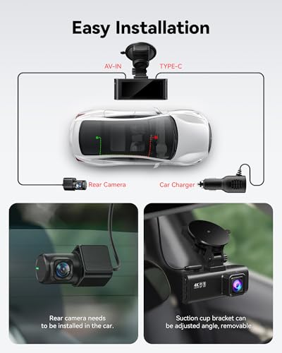REDTIGER 4K Dual Dash Cam with GPS & Night Vision - Image 8