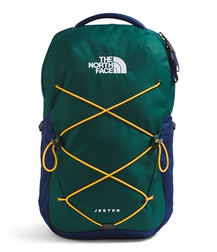 The North Face Jester Laptop Backpack in Hunter Green/Eagle Blue