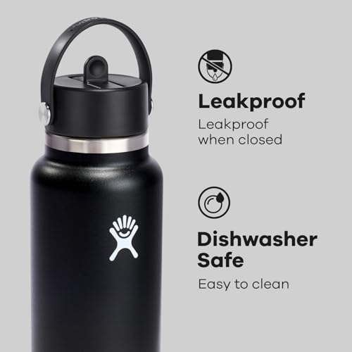 Hydro Flask Wide Flex Straw Cap 32 Oz - Black - Image 3