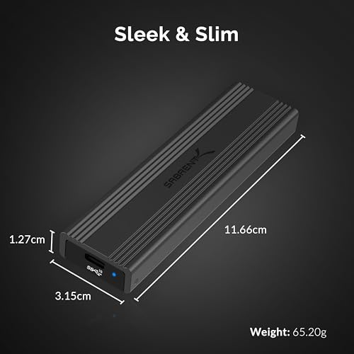 Sabrent Tool-Free USB 3.2 SSD Enclosure – NVMe & SATA Compatible - Image 3