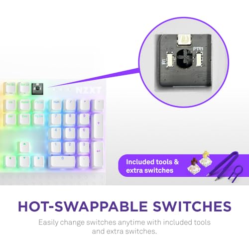 NZXT Function 2 Wired Gaming Keyboard - Hot-Swappable, RGB, & 8K Polling - Image 7