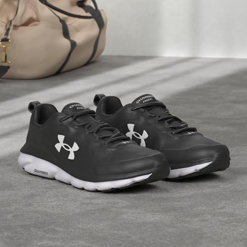 Under Armour Mens Charged Assert 9 Running Shoe - Black/White, 13 X-Wide US - Image 5