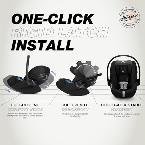 Cybex Cloud G Comfort Extend Infant Car Seat - Moon Black - Image 3