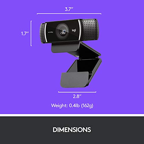 Logitech C922x Pro Stream Webcam – Full 1080p HD Camera, Black - Image 10