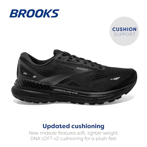 Brooks Women’s Adrenaline GTS 23 Running Shoe - Black, Size 9 - Image 2