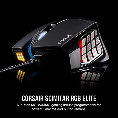 Corsair SCIMITAR RGB ELITE Gaming Mouse - 18,000 DPI & 17 Programmable Buttons - Image 2