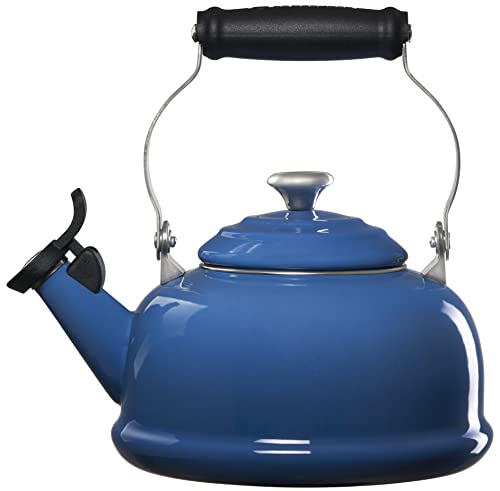Le Creuset Enamel On Steel Whistling Tea Kettle, 1.7 qt., Marseille - Image 2