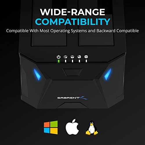 Sabrent USB 3.0 Dual Bay Hard Drive Docking Station - Image 3