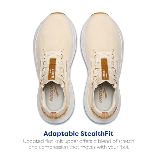 Brooks Women’s Glycerin Stealthfit 21 Running Shoe - Marshmallow/Cream/Biscuit (6.5 Medium) - Image 4