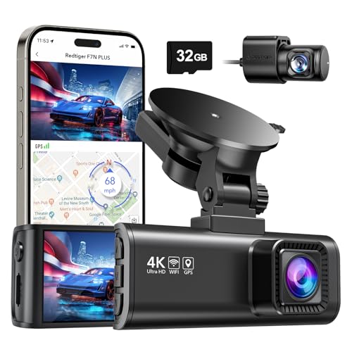 REDTIGER 4K Dual Dash Cam with GPS & Night Vision