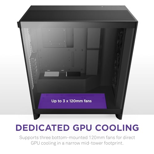 NZXT H7 Flow 2024 - Mid-Tower ATX Airflow Case with 3 Pre-Installed Fans - Image 2