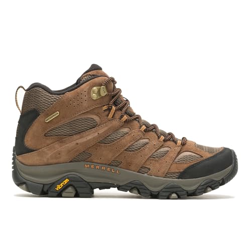 Merrell Men's Moab 3 Mid Waterproof Hiking Boot - Earth, Size 10.5